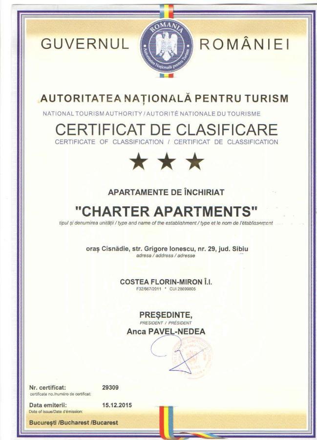 Charter Apartments Costea Sibiu Eksteriør bilde